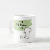 Cute Best Cat Ma Ever Womens Coffee Mok (Voorkant links)