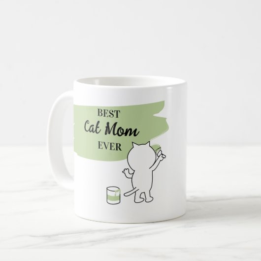 Cute Best Cat Ma Ever Womens Coffee Mok (Voorkant links)