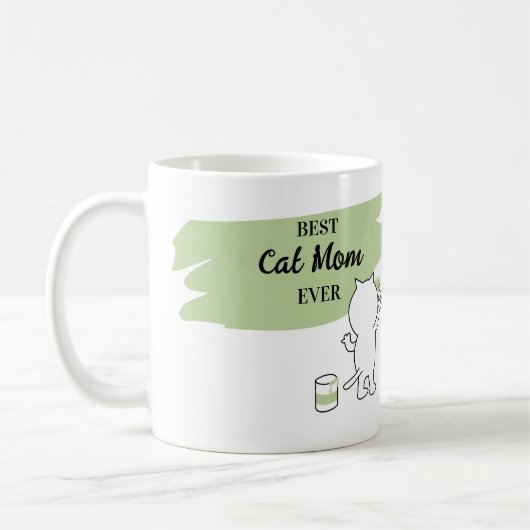 Cute Best Cat Ma Ever Womens Coffee Mok (Links)