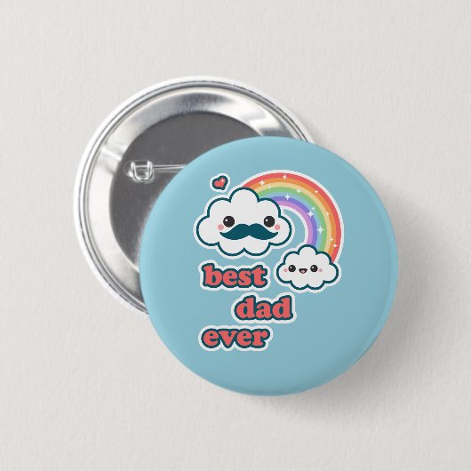 Cute Best Cloud Dad Ronde Button 5,7 Cm (Voorkant /achterkant)