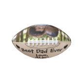 Cute Best Dad ever Brown Black Persoonlijke foto American Football (Voorkant)