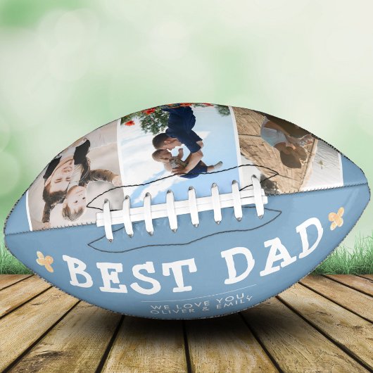 Cute Best Dad Family 3 Photo Collage Keepslag American Football