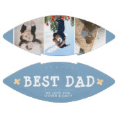 Cute Best Dad Family 3 Photo Collage Keepslag American Football (Panelen)