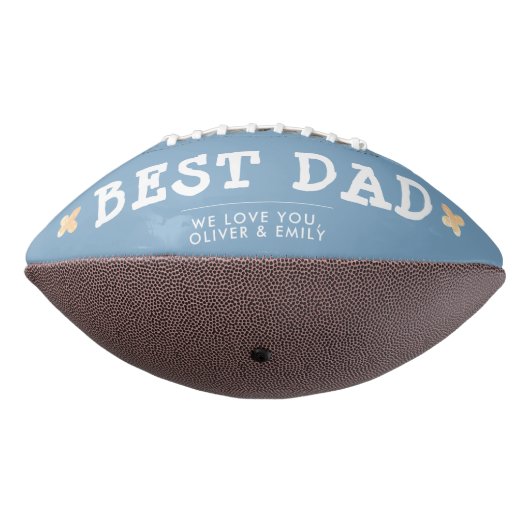 Cute Best Dad Family 3 Photo Collage Keepslag American Football (Gedraaid 270)