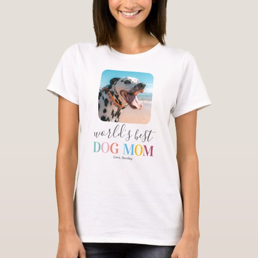 Cute Best Dog Ma Photo T-Shirt (Voorkant)