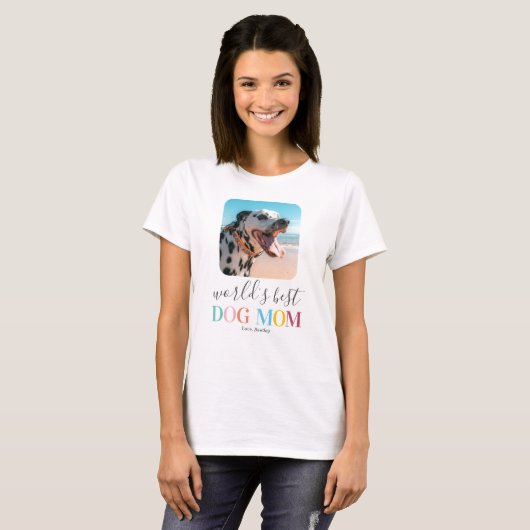 Cute Best Dog Ma Photo T-Shirt (Voorkant volledig)