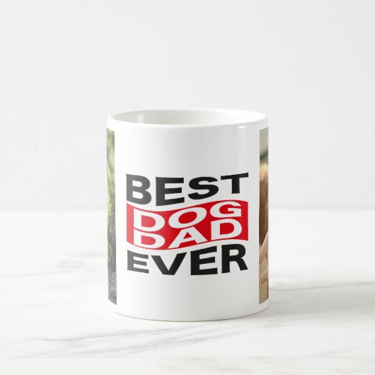 Cute Best Dog Pap Oog Pet 2 Aangepaste foto Koffiemok (Center)