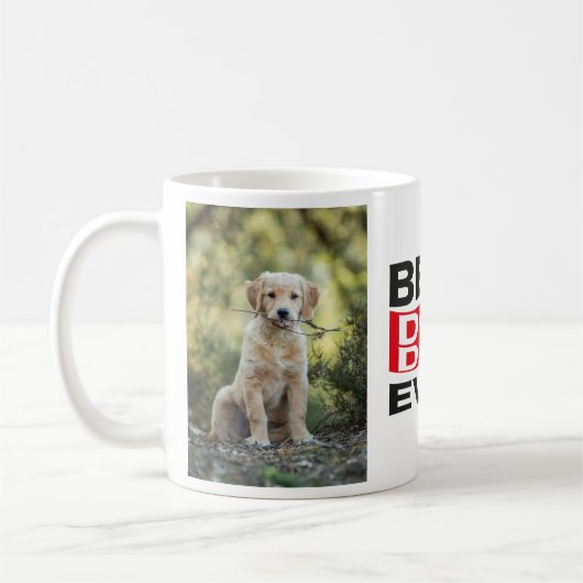 Cute Best Dog Pap Oog Pet 2 Aangepaste foto Koffiemok (Links)
