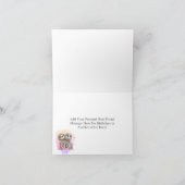 Cute Best Friend Forever Sloth Hug Monogram Kaart (Binnen)