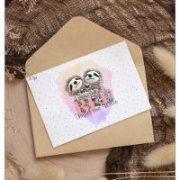 Cute Best Friend Forever Sloth Hug Monogram