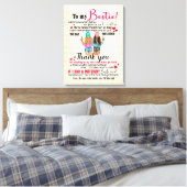Cute Best Friend Gift, Funny Friendship Day Gifts Canvas Afdruk (Insitu (Slaapkamer))