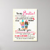 Cute Best Friend Gift, Funny Friendship Day Gifts Canvas Afdruk (Voorkant)