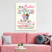 Cute Best Friend Gift, Funny Friendship Day Gifts Canvas Afdruk (Insitu (Woonkamer))