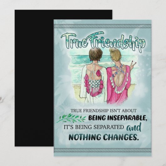 Cute Best Friend Gift, Funny Friendship Day Gifts Feestdagenkaart (Voorkant / Achterkant)