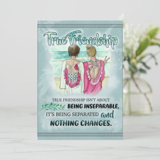 Cute Best Friend Gift, Funny Friendship Day Gifts Feestdagenkaart (Staand voorkant)