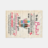 Cute Best Friend Gift, Funny Friendship Day Gifts Fleece Deken (Voorkant (Horizontaal))