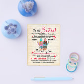 Cute Best Friend Gift, Funny Friendship Day Gifts Flyer (Enkel)