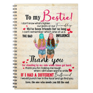 Cute Best Friend Gift, Funny Friendship Day Gifts Notitieboek