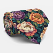 Cute Best Gifts For Men Peonies Flower Stropdas (Opgerold)