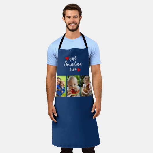 Cute Best Grandma Ever 3 Photo Schort (Gedragen)