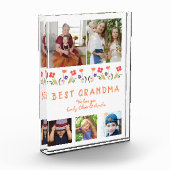Cute Best Grandma Flowers Floral Family Fotoblokken (Links)