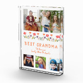 Cute Best Grandma Flowers Floral Family Fotoblokken (Rechts)