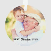 Cute Best Grandpa Ever Photo Ornament (achterkant)