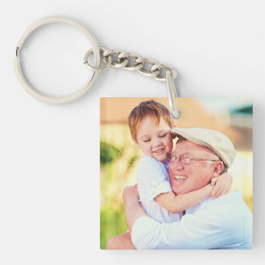 Cute Best Grandpa Ever Photo Sleutelhanger (Voorkant)