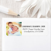 Cute Best Grandpa Grandson Fotoadres Etiket (Insitu)