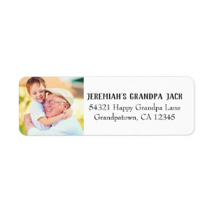 Cute Best Grandpa Grandson Fotoadres Etiket