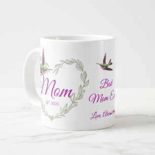 Cute Best Mam Ever Heart Hummingbird Grote Koffiekop