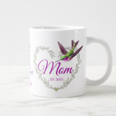 Cute Best Mam Ever Heart Hummingbird Grote Koffiekop (Rechts)