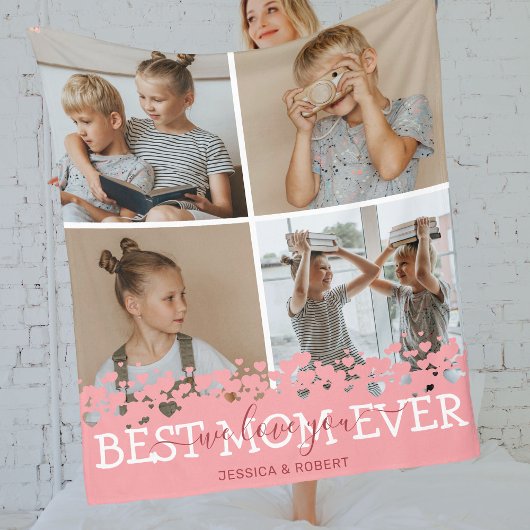 Cute Best Mam Ever Photo Collage Fleece Deken