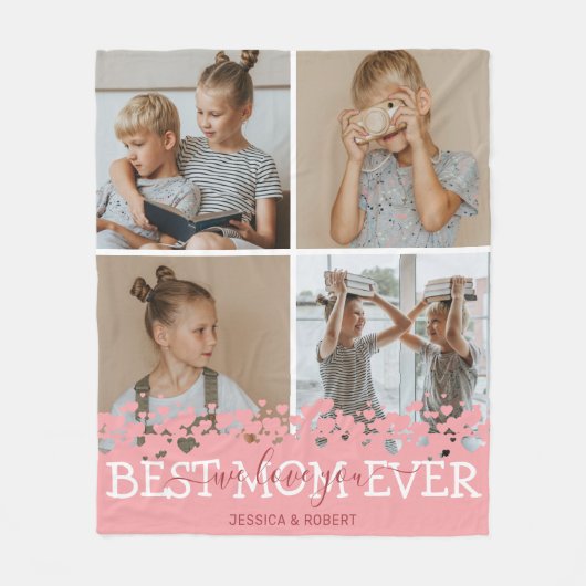 Cute Best Mam Ever Photo Collage Fleece Deken (Voorkant)
