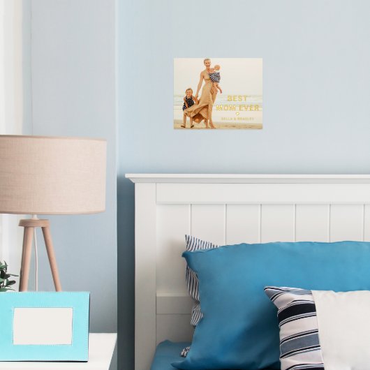 Cute BEST MOM EVER Heart Moederdag Photo Folie Afdrukken (Insitu (Slaapkamer))