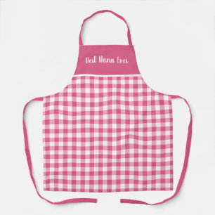 Cute Best Nana Ever Pink Gingham Schort