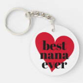 Cute Best Nana Ever Red Heart AcrylSleutelhanger Sleutelhanger (Voorkant)