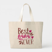 Cute Best Nana ever word Art Grote Tote Bag (Achterkant)