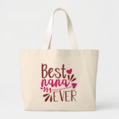 Cute Best Nana ever word Art Grote Tote Bag (Voorkant)