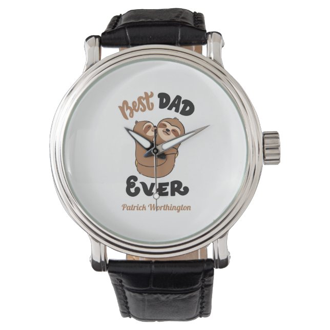 Cute Best Pap Ever Sloth Horloge (Voorkant)