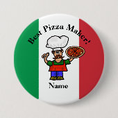 Cute Best Pizza Maker Button (Voorkant)