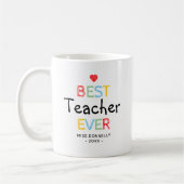 Cute Best Teacher Ever Koffiemok (Links)