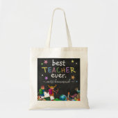 Cute Best Teacher Ever | Waardegeschenken Tote Bag (Voorkant)