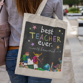 Cute Best Teacher Ever | Waardegeschenken Tote Bag