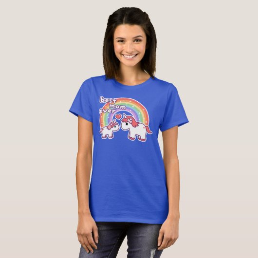 Cute Best Unicorn Mam Ever T-shirt (Voorkant volledig)