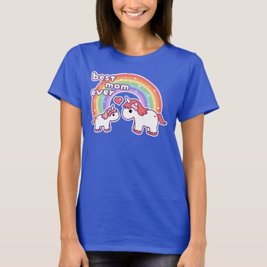Cute Best Unicorn Mam Ever T-shirt (Voorkant)