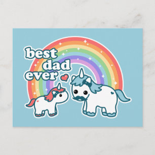 Cute Best Unicorn Pap Ever Briefkaart