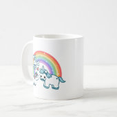 Cute Best Unicorn Pap Ever Koffiemok (Voorkant links)