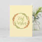 Cute Best Wishes Wreating Briefkaart (Staand voorkant)