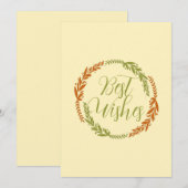 Cute Best Wishes Wreating Briefkaart (Voorkant / Achterkant)